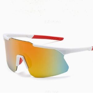 Stylish White and Red Sunglasses